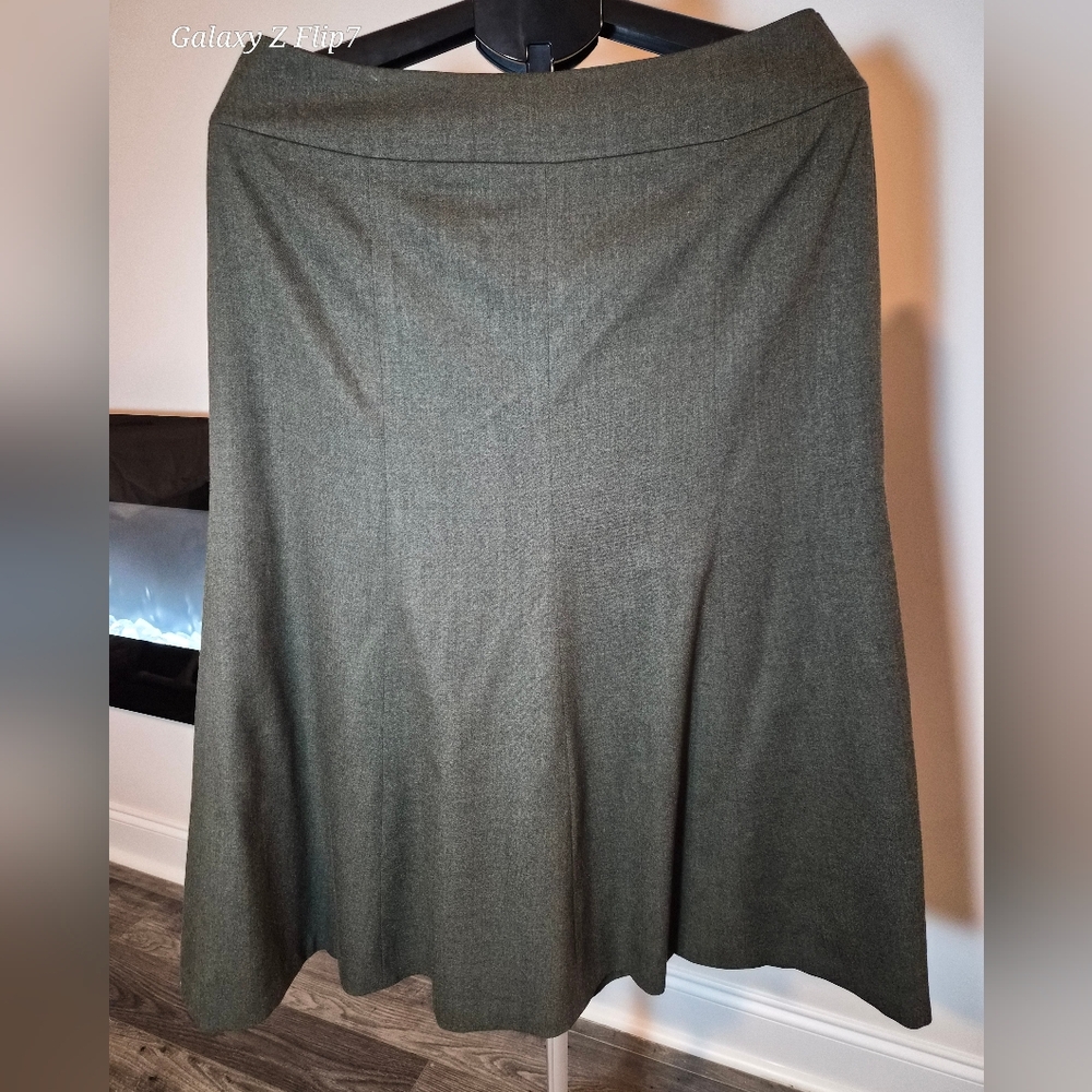​Talbots Petites Heathered Grey Wool Blend Pencil Skirt Size 14P